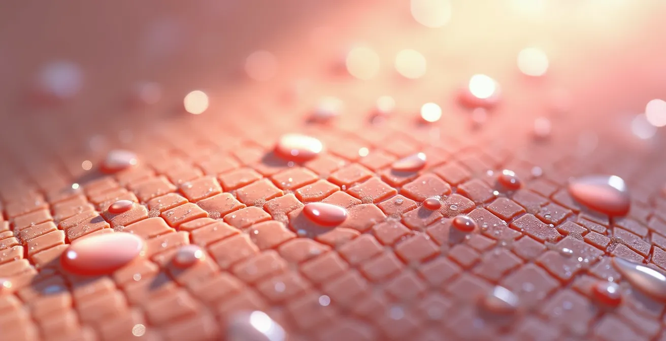 Mikroskopische Darstellung der Hautbarriere und des Säureschutzmantels