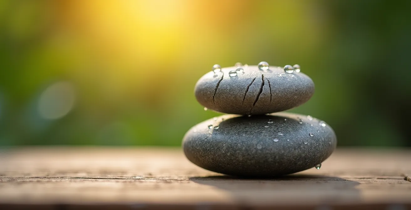 Darstellung des Gleichgewichts zwischen Stress und Erholung im Alltag