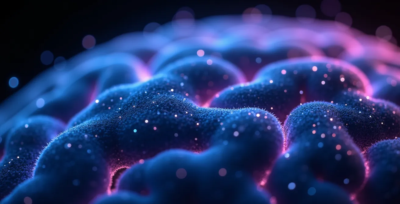 Makroaufnahme: Neuronale Aktivität während der nächtlichen Gehirnreinigung